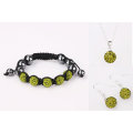 handcraft shamballa colored rhinestone kids women jewelry set